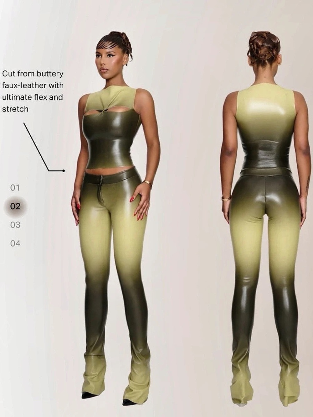 Coucou Ombre Faux-Leather Look Set